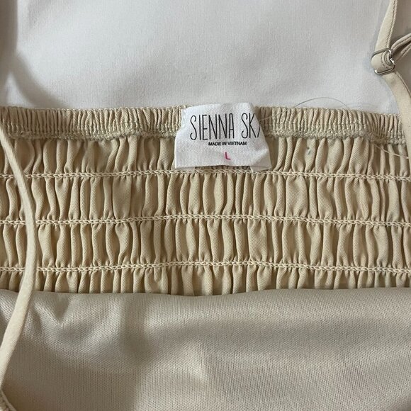 Sienna Sky Short Sleeve top cream Sweetheart Yops. Size L. Made in Vietnam. - Picture 6 of 7